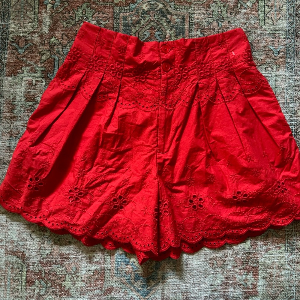 Free people embroidered shorts